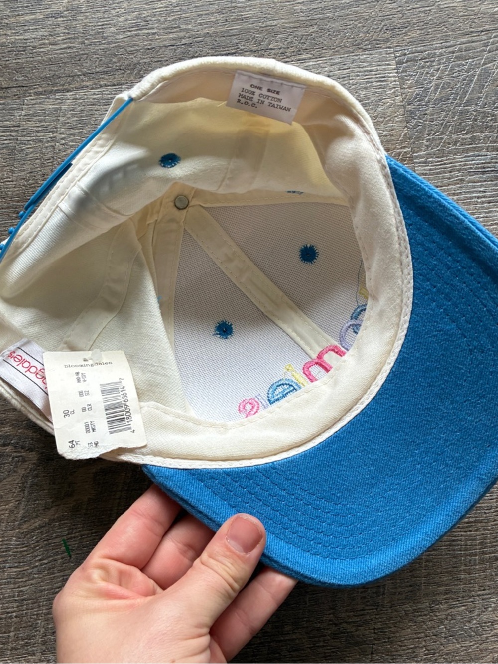 NWT! Vintage Bloomingdale's Bloomies Iconic Logo Adjustable SnapBack Flat Bill - Picture 3 of 5